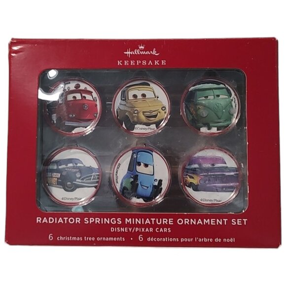 Disney Pixar Cars Radiator Springs Miniature Ornament Set Hallmark Keepsake 2022 - Picture 8 of 8